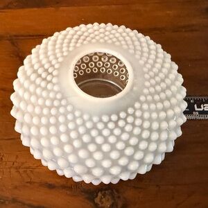 Hobnail milk glass vase bowl